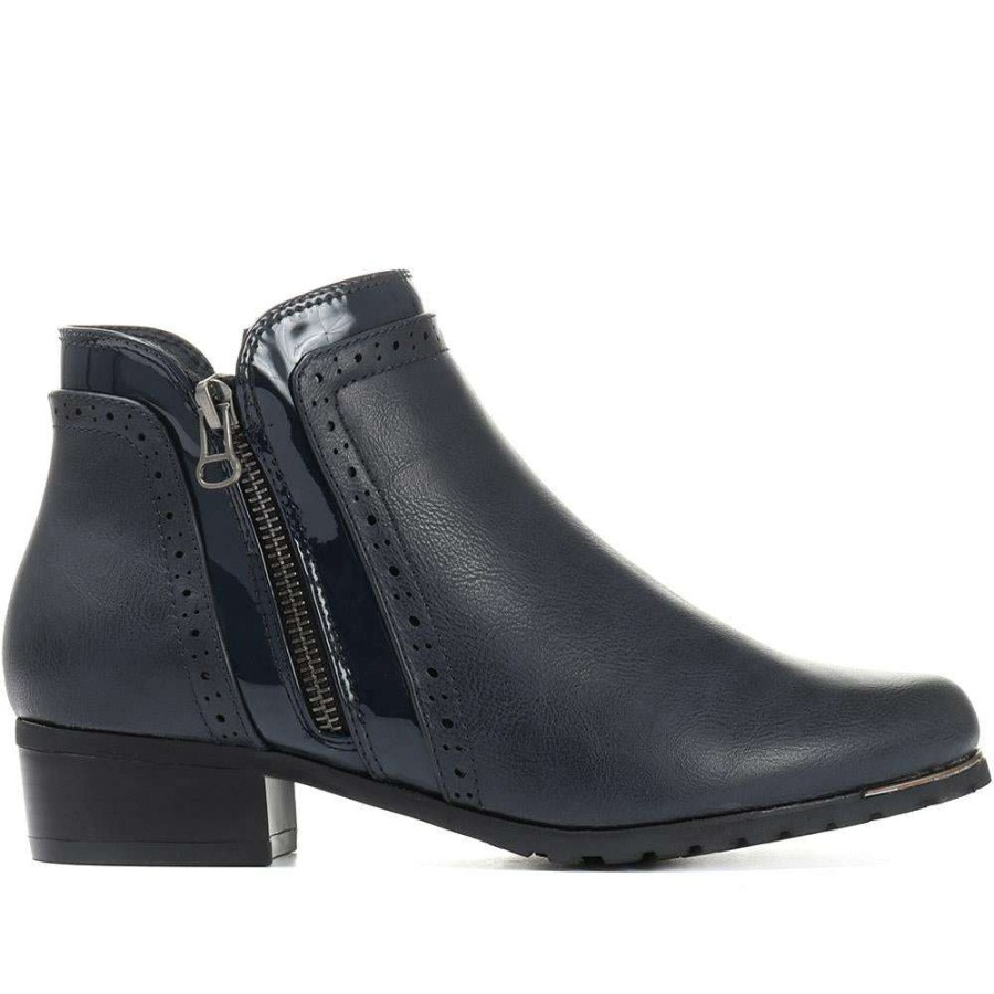 Women'S * | Bellissimo Boots Ankle Boot Belwbins28041 / 313 033 Navy