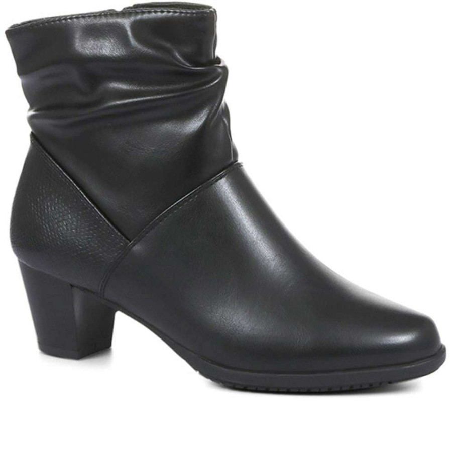 Women'S * | Pavers Almond Toe Ankle Boot Wk32035 / 319 318 Boots Black