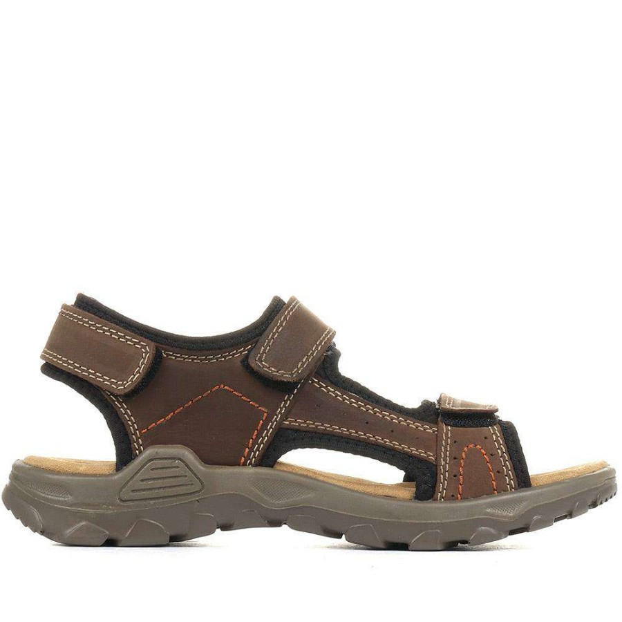 Men'S * | Pavers Adjustable Leather Walking Sandals Ddin35007 / 321 538