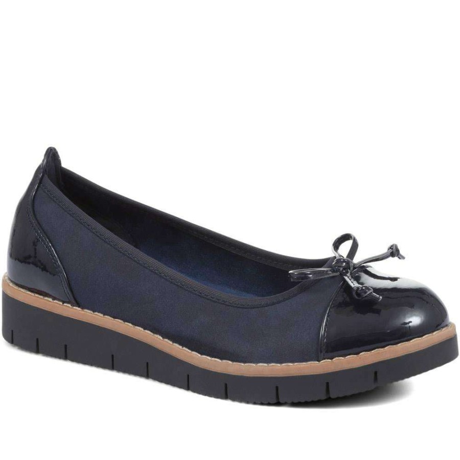 Women'S * | Pavers Women'S Navy Patent Ballet Pumps Wbins34113 / 320 399 / 320 399 Shoes