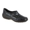 Women'S * | Pavers Shoes Extra Wide Leather Touch Fasten Shoe Raja2305 / 307 957 Black