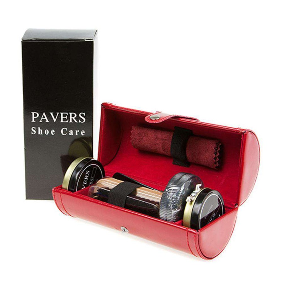 Accessories * | Pavers Shoe Care Kit Red Case Zhss2302 / 127 015 Dark Red