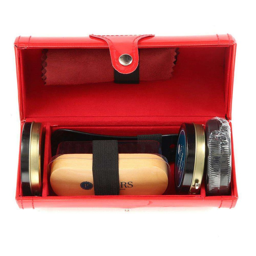 Accessories * | Pavers Shoe Care Kit Red Case Zhss2302 / 127 015 Dark Red