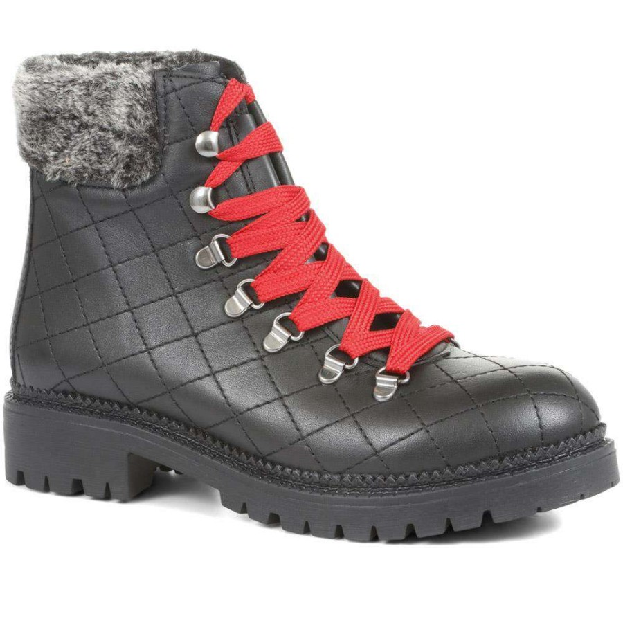 Women'S * | Bellissimo Chunky Leather Hiker Boots Belameti34001 / 321 847