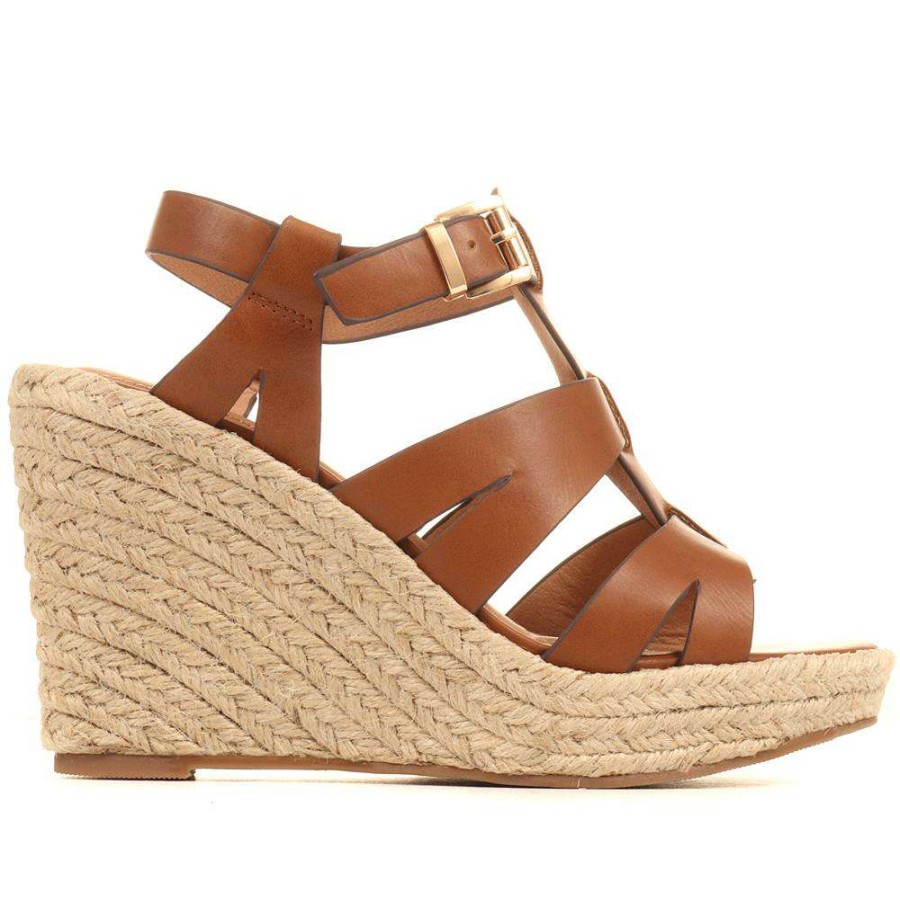 Women'S * | Bellissimo Espadrille Wedge Sandals Beltre35001 / 321 890 Tan