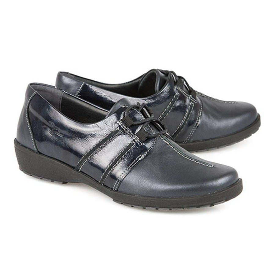 Women'S * | Fly Flot Wide Fit Leather Shoe With Lace Up Calfly1204 / 134 150