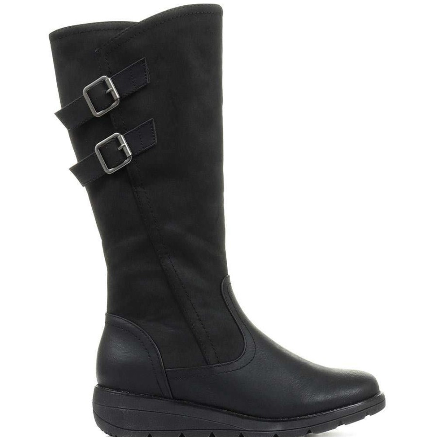 Women'S * | Pavers Ladies Casual Knee High Boots Woil30032 / 316 350 / 316 350 Black