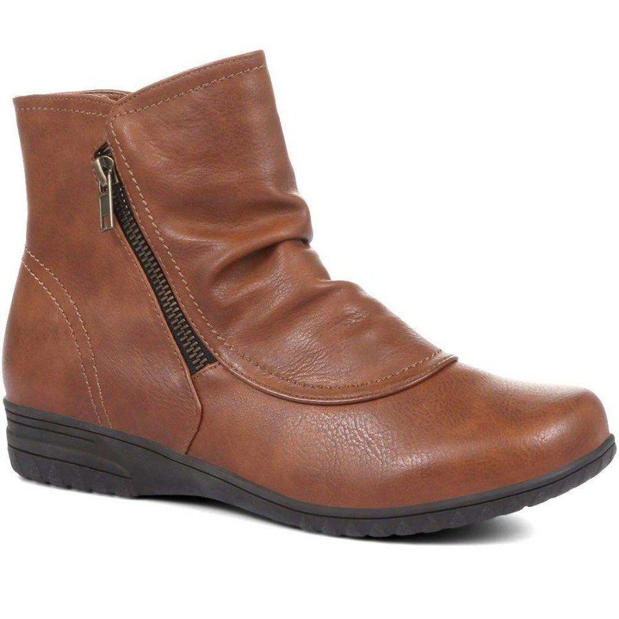 Women'S * | Pavers Wide Fit Zip-Up Ankle Boots Wbins28053 / 313 539