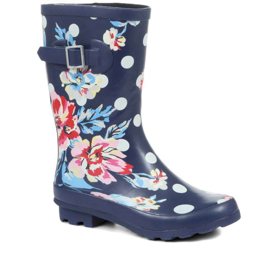 Women'S * | Pavers Floral Wellington Boots Jde33001 / 320 229 Navy Multi