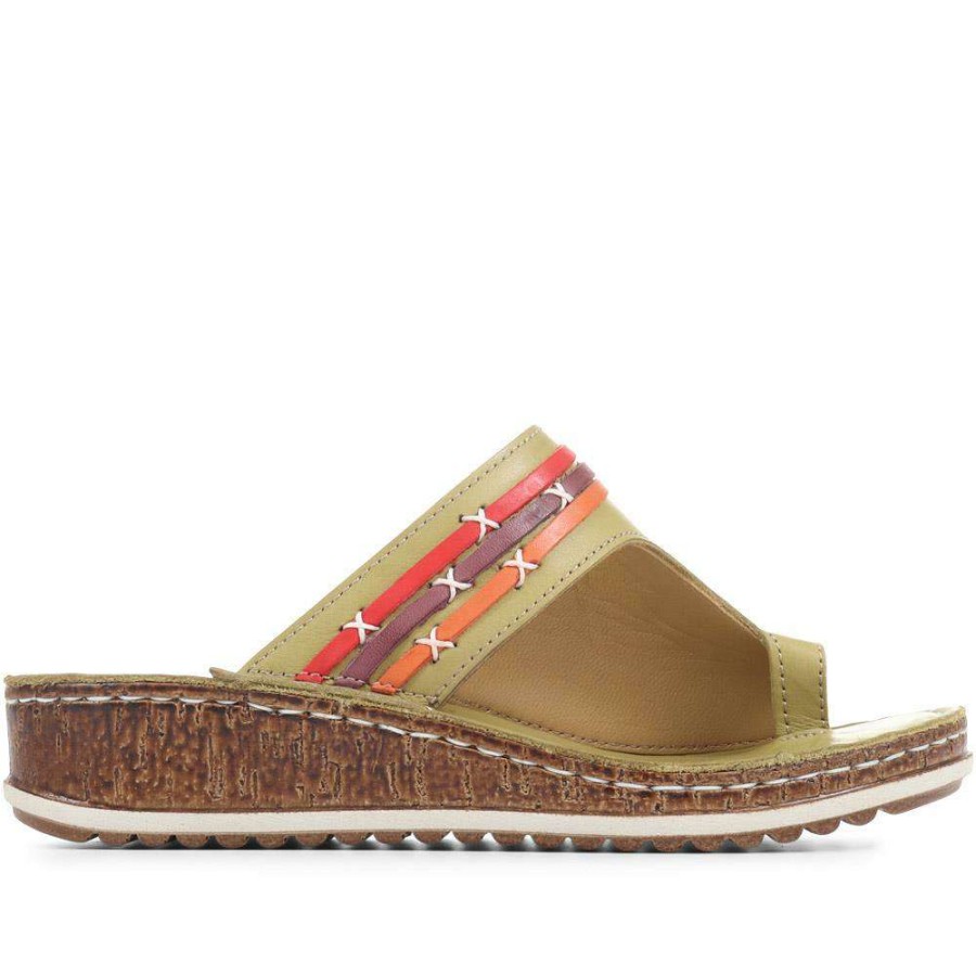 Women'S * | Pavers Toe-Loop Mule Sandals Cay35007 / 321 801 Green