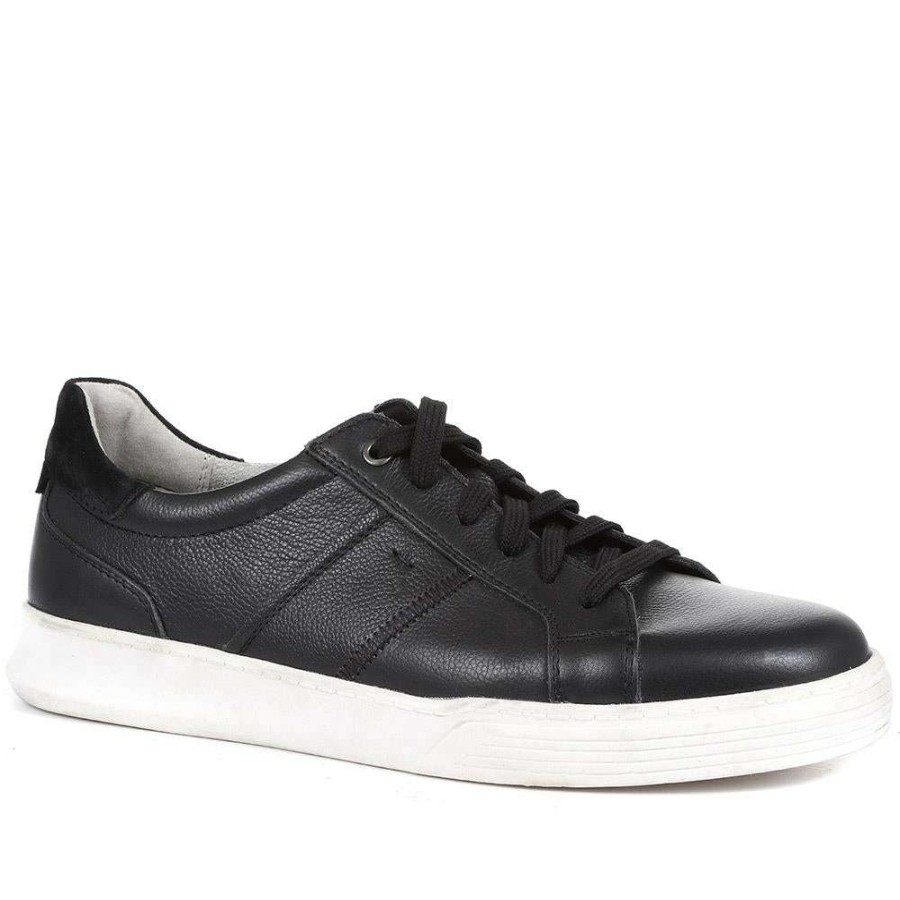 Women'S * | Pavers Wide Fit Leather Lace-Up Trainers Park35001 / 321 561