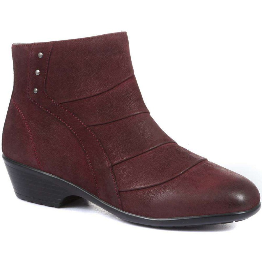 Women'S * | Pavers Wide Fit Leather Ankle Boots Kf34005 / 320 899