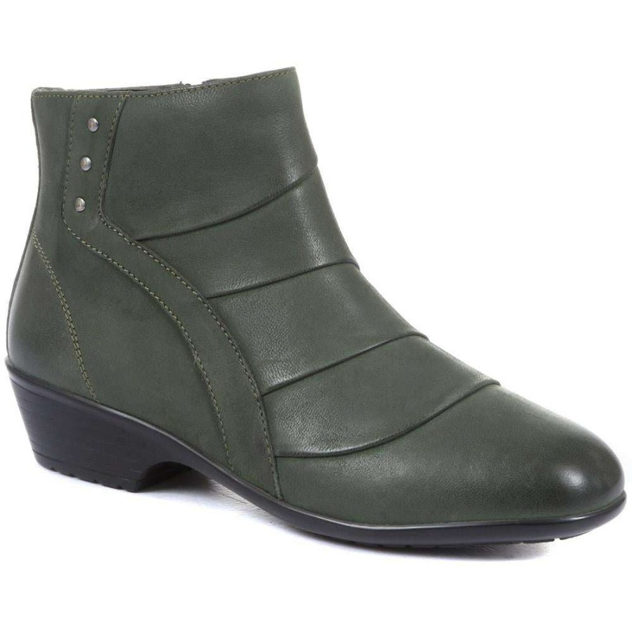 Women'S * | Pavers Wide Fit Leather Ankle Boots Kf34005 / 320 899