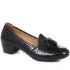 Women'S * | Pavers Shoes Ladies Patent Leather Tassel Loafers Mfa28000 / 313 347 / 313 347 Black Patent Croc