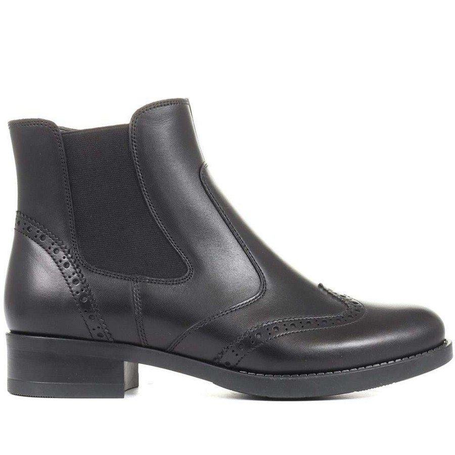 Women'S * | Bellissimo Black Leather Chelsea Boots Belitar34011 / 320 422 / 320 422 Brown