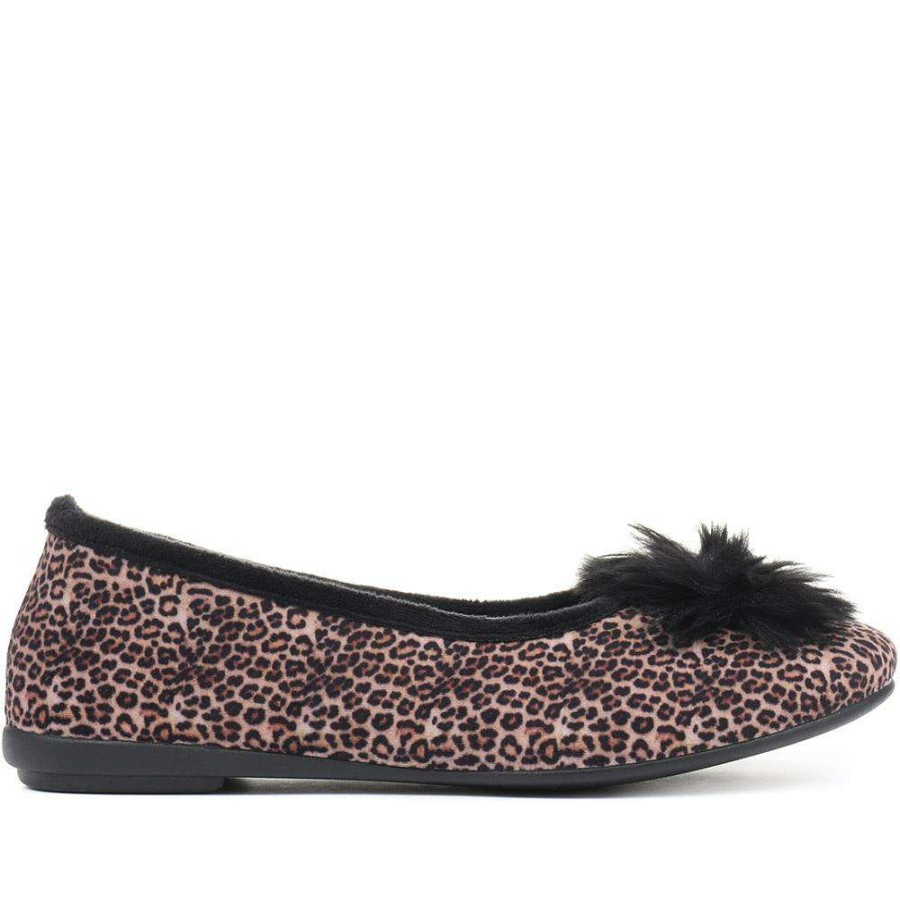 Women'S * | Pavers Ladies Full Slippers Relax32001 / 319 179 Grey Leopard