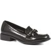 Women'S * | Bellissimo Smart Slip-On Heeled Loafers Belwbi35100 / 321 571 Shoes Black Patent