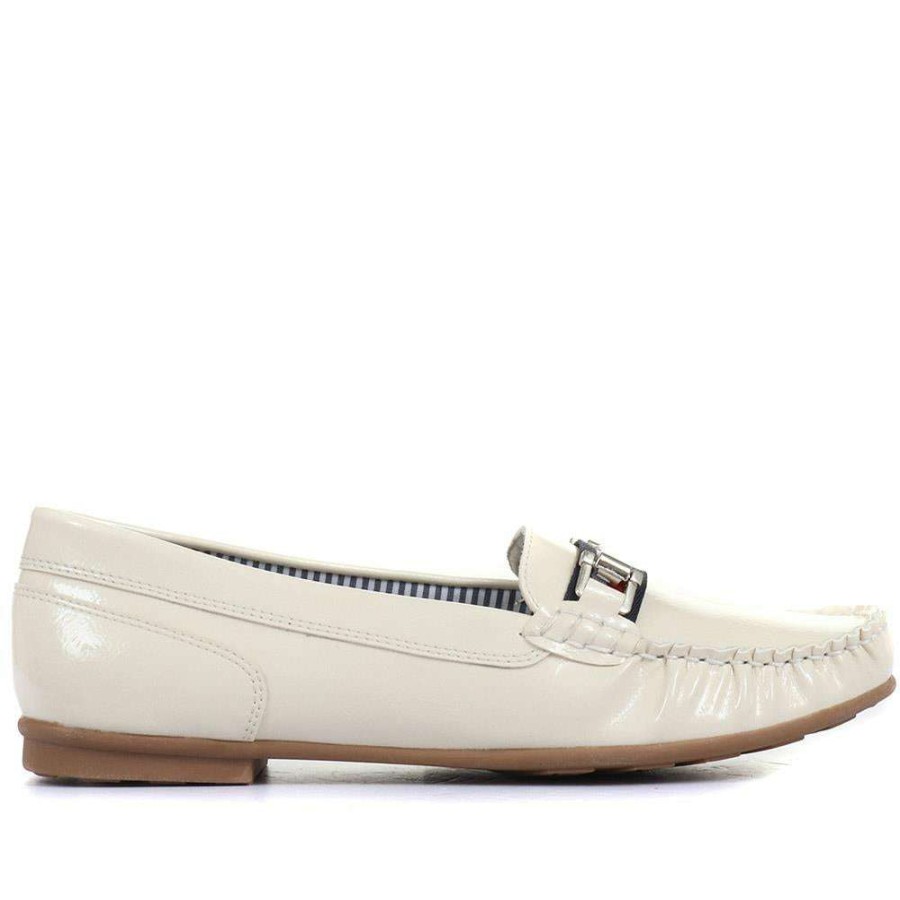 Women'S * | Pavers Slip On Ladies Loafers Plan33003 / 319 709 Off White Patent