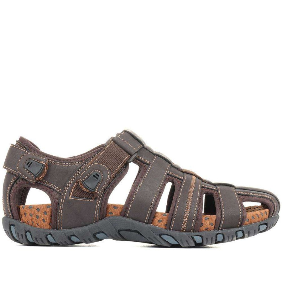 Men'S * | Pavers Adjustable Summer Sandals Chang35009 / 321 359 Dark Grey