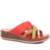 Women'S * | Pavers Leather Mule Sandals Cay35005 / 321 799 Red