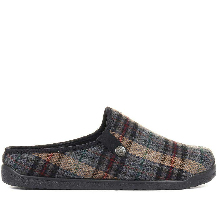 Women'S * | Fly Flot Anatomic Men'S Tartan Slippers Fly32059 / 318 567 / 318 567 Mule Brown