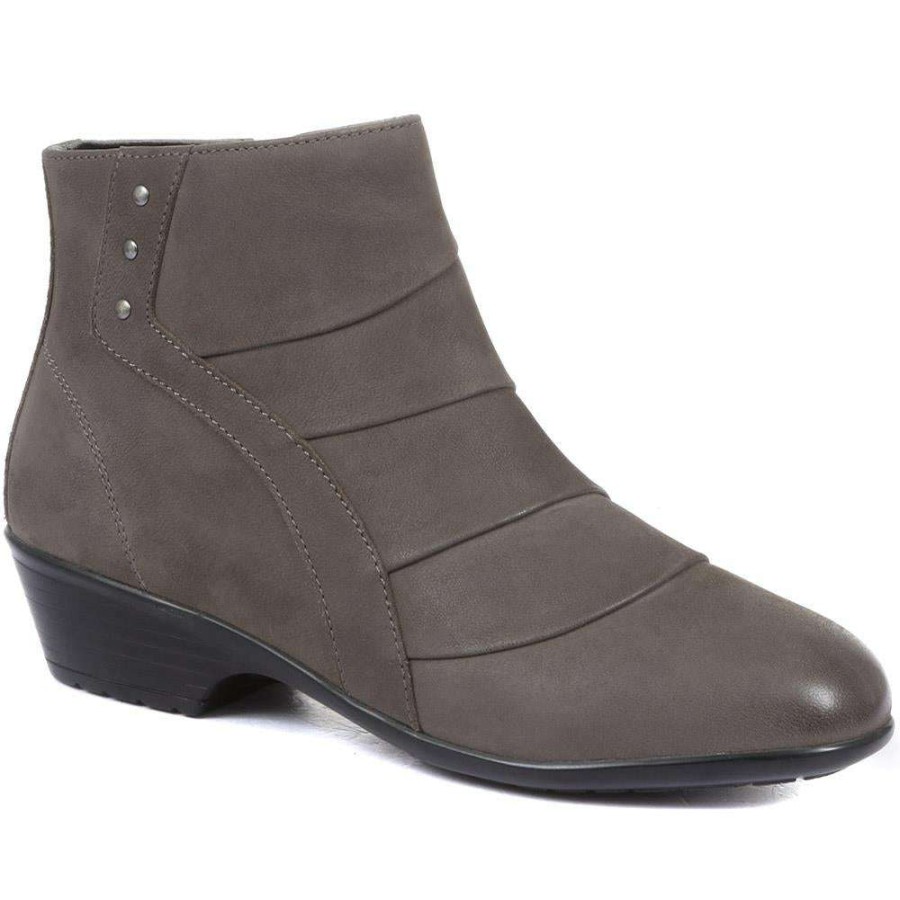 Women'S * | Pavers Wide Fit Leather Ankle Boots Kf34005 / 320 899