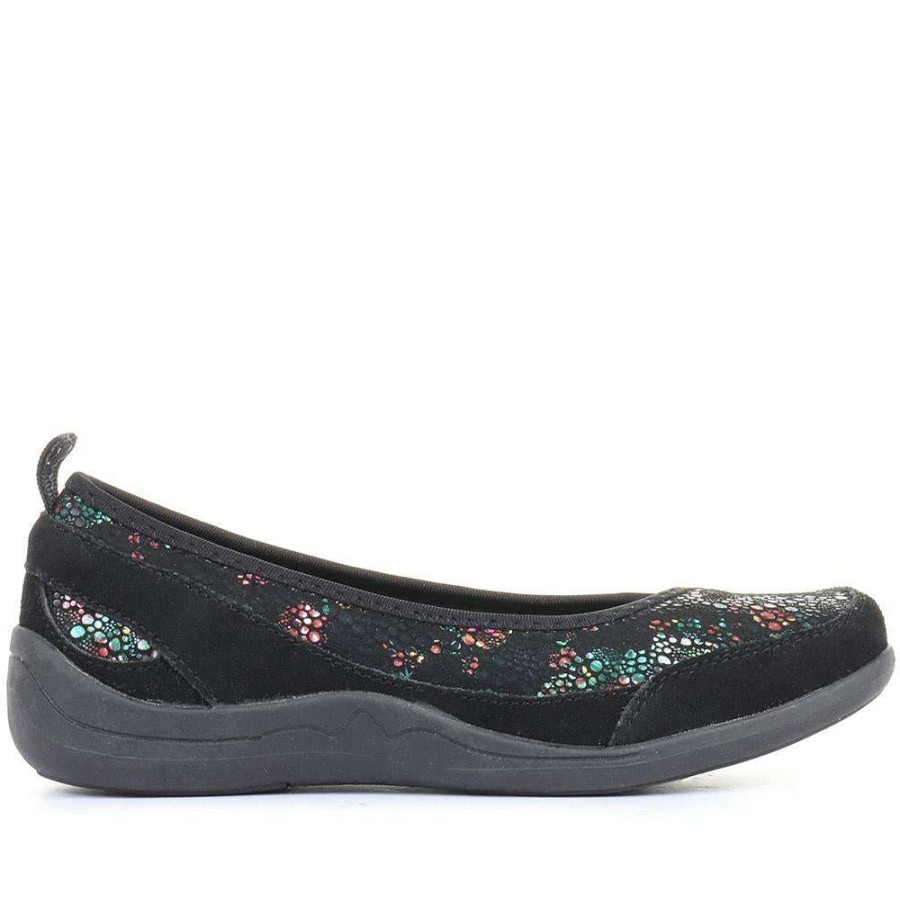 Women'S * | Pavers Leather Slip-On Pumps Brk33027 / 319 648 Shoes Black Multi