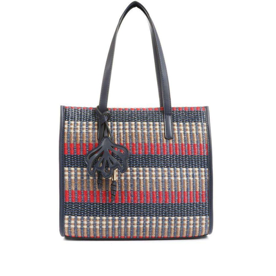 Accessories * | Pavers Striped Tote Bag Rim33009 / 320 009 Navy Multi