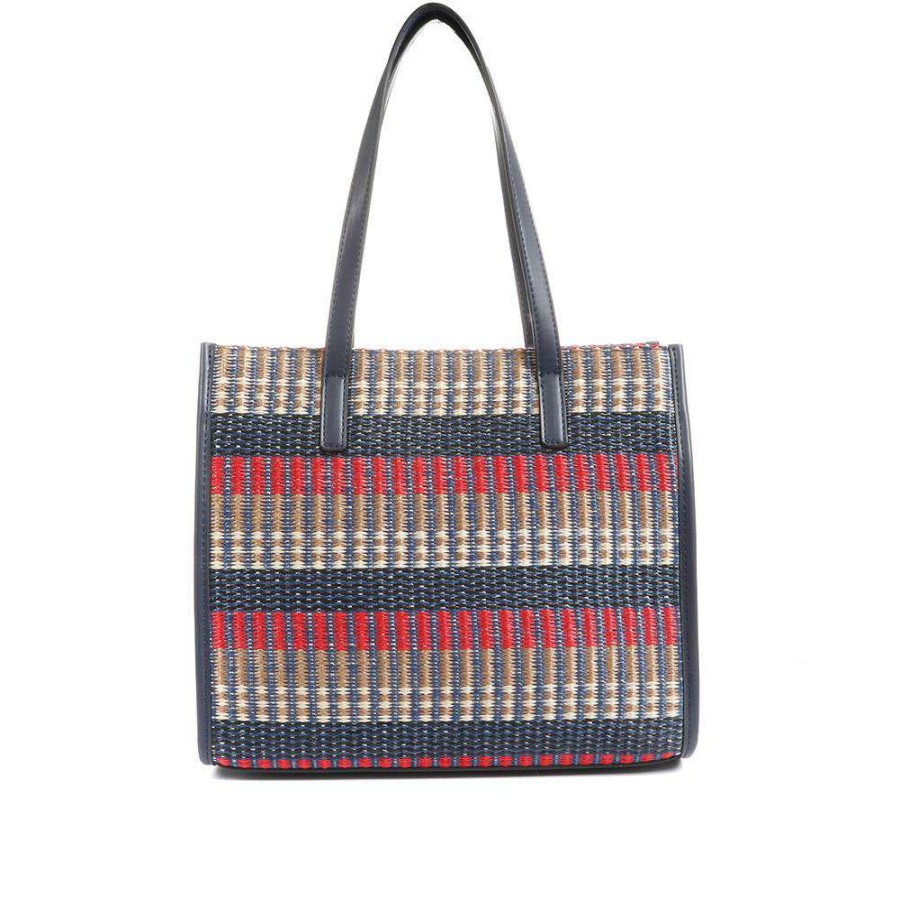 Accessories * | Pavers Striped Tote Bag Rim33009 / 320 009 Navy Multi