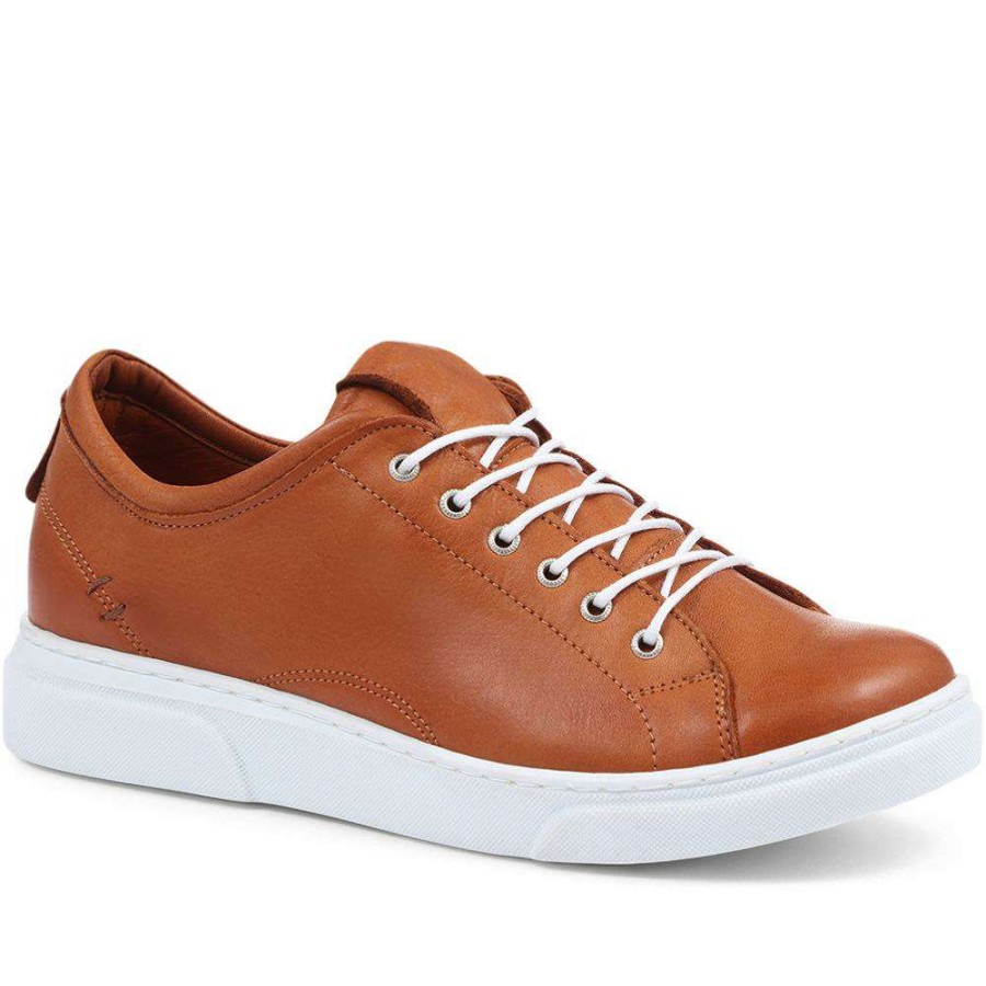 Women'S * | Kinloch Sneakers Lace-Up Leather Trainers Pvr31500 / 318 472 Tan