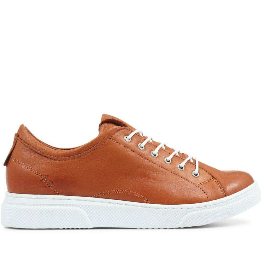 Women'S * | Kinloch Sneakers Lace-Up Leather Trainers Pvr31500 / 318 472 Tan