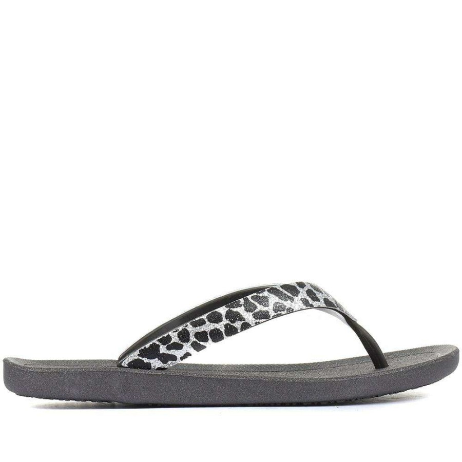 Women'S * | Pavers Leopard Print Toe Post Sandals Ejo33007 / 320 079 Silver