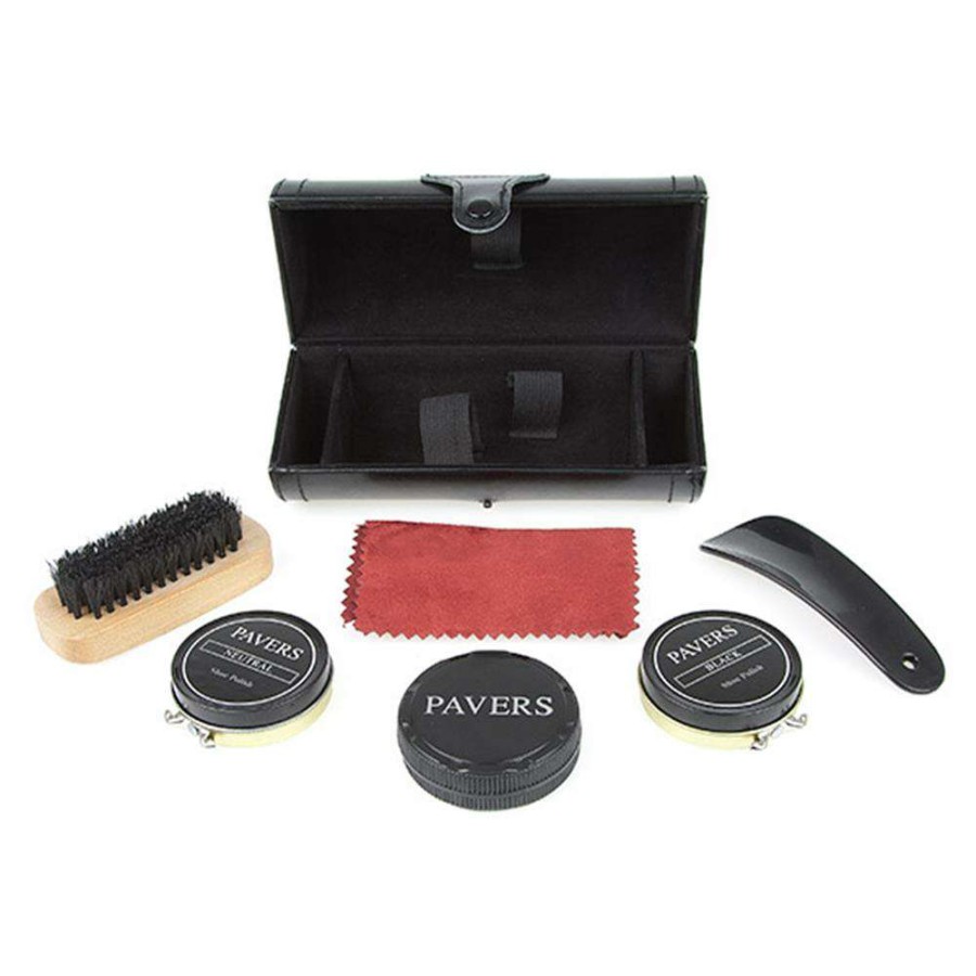 Accessories * | Pavers Accessories Shoe Care Kit Case Zhss2300 / 123 097 Black