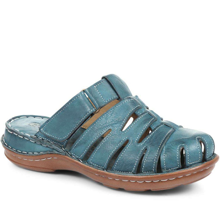 Women'S * | Pavers Touch-Fastening Leather Clog Cay31005 / 317 820 Sandals