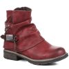 Women'S * | Bellissimo Flat Slouch Ankle Boots Belwoil32027 / 319 013 Burgundy