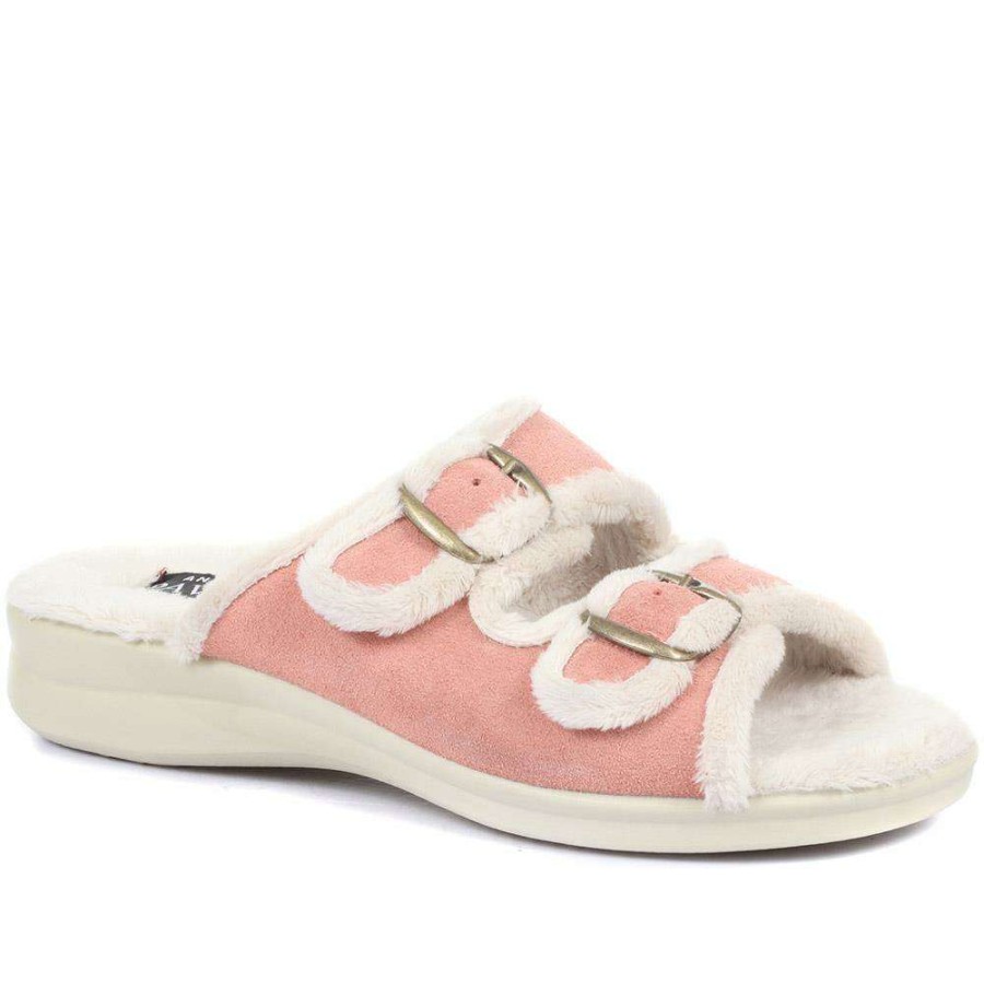 Women'S * | Pavers Double Buckle Mule Slippers Poly33011 / 320 563 Pink