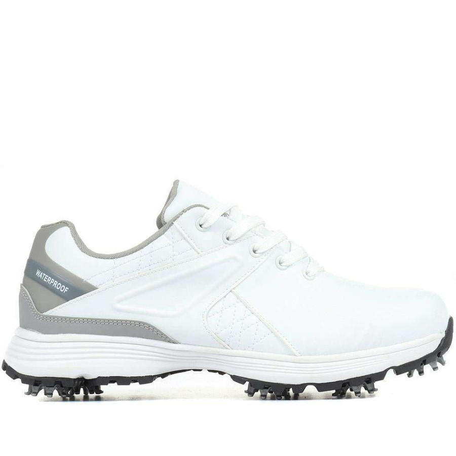 Women'S * | Pavers Wide Fit Waterproof Golf Trainers Sunt35011 / 321 647 White-Grey