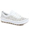 Women'S * | Pavers Wide Fit Leather-Lace Up Sneakers / 320 597 White