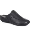 Women'S * | Fly Flot Women'S Leather Slip On Clogs Kem33001 / 319 780 / 319 780 Shoes Black