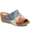 Women'S * | Pavers Ladies Abstract Wedge Mule Sandals Kary25016 / 309 954 / 309 954 Blue Multi