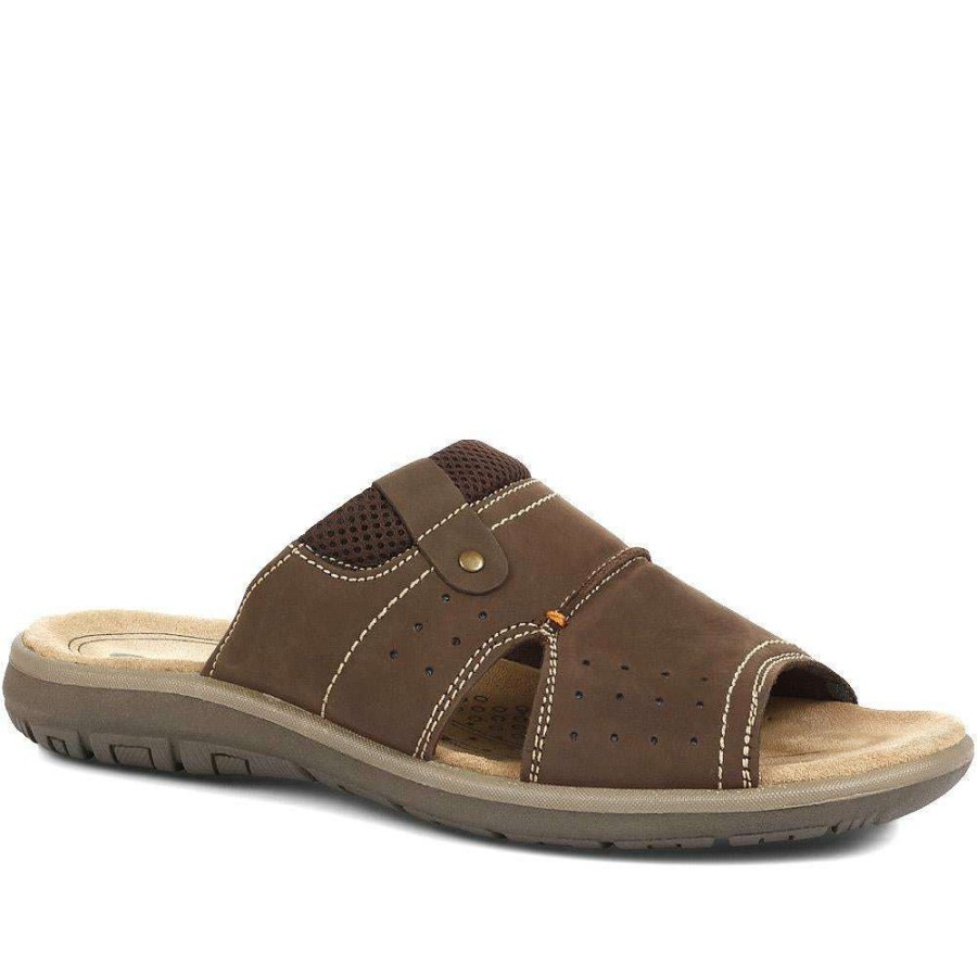 Men'S * | Pavers Men'S Leather Mule Sandals Ddin31023 / 317 728