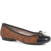 Women'S * | Pavers Leopard Print Ballerina Flats Jansp35017 / 321 372 Shoes Black Leopard