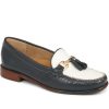 Women'S * | Pavers Wide Fit Leather Tassel Loafer Nap29004 / 314 702 Navy - White