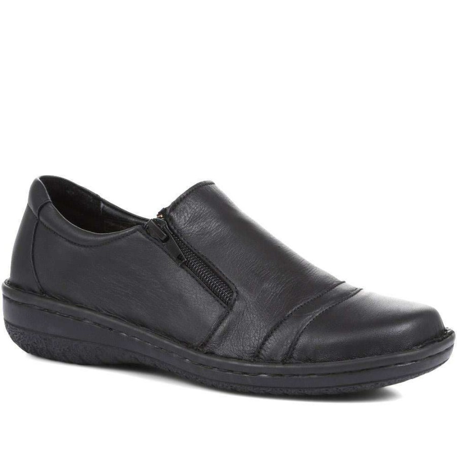 Women'S * | Pavers Wide-Fit Leather Slip-On Shoes Drtma35013 / 322 103