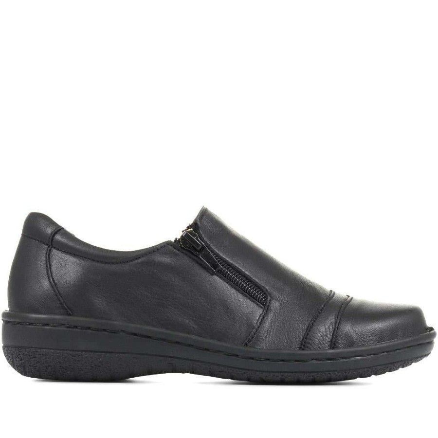 Women'S * | Pavers Wide-Fit Leather Slip-On Shoes Drtma35013 / 322 103