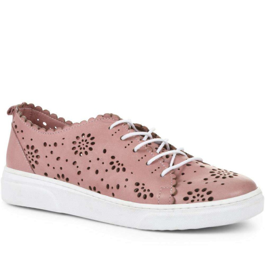 Women'S * | Bellissimo Scalloped Edge Lace-Up Trainers Belakmer35008 / 322 252