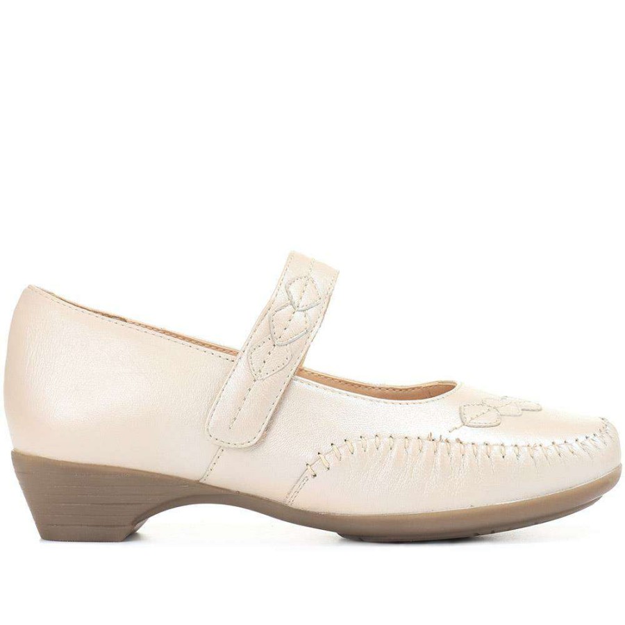 Women'S * | Pavers Ladies Cream Mary Jane Shoe Basan28002 / 315 254 / 315 254 Shoes Ivory