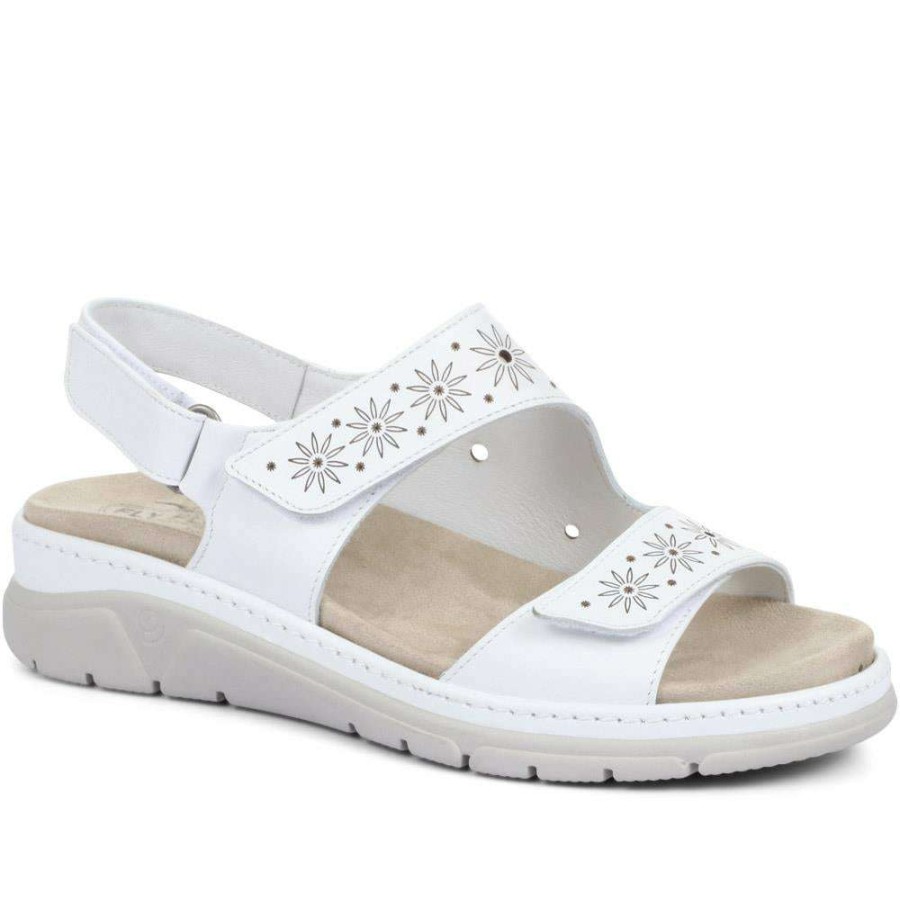 Women'S * | Fly Flot Adjustable Flat Leather Sandals Cal33003 / 319 505