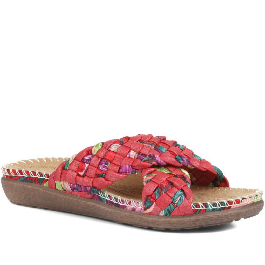 Women'S * | Pavers Slip-On Flat Sandals Baizh35021 / 321 412 Red