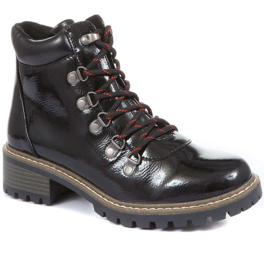 Women'S * | Bellissimo High Shine Hiker Boots Belwbins34129 / 320 584